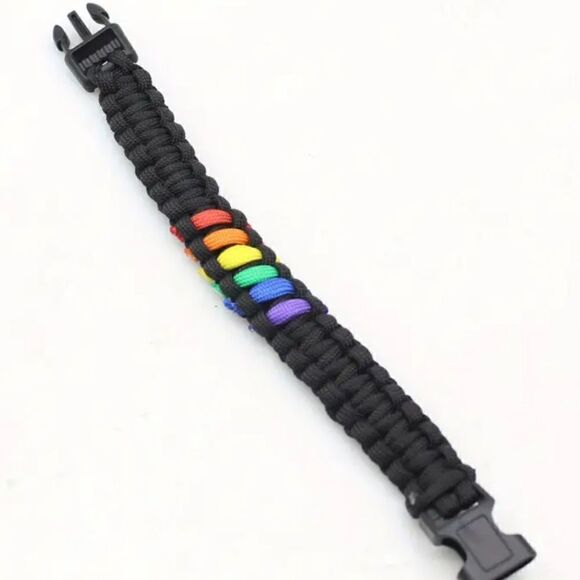 PRIDE  2 paracord bracelets set of 2 matching - Picture 5 of 9